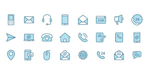 Icons Kommunikation on- und offline